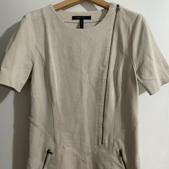 BCBG Maxazria light grey suede dress - Picture 2 of 6